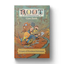 Cover of 'ROOT The Roleplaying Game Core Book' with cartoon characters on a woodland theme.