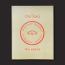 Book cover of 'The One Ring: The Rules' with a red circular emblem on beige background