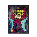 Book cover of 'Dragon Delves' with a colorful dragon illustration on a black background
