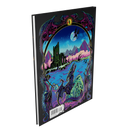 Fantasy-themed book with dragons and a castle on the cover