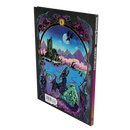 Fantasy-themed book cover with dragons and a castle on a white background