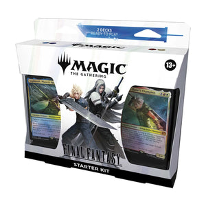 Magic: The Gathering Final Fantasy Starter Kit packaging with themed artwork and starter decks.