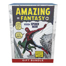 Box featuring Spider-Man with 'Amazing Fantasy' text on a comic book cover theme.