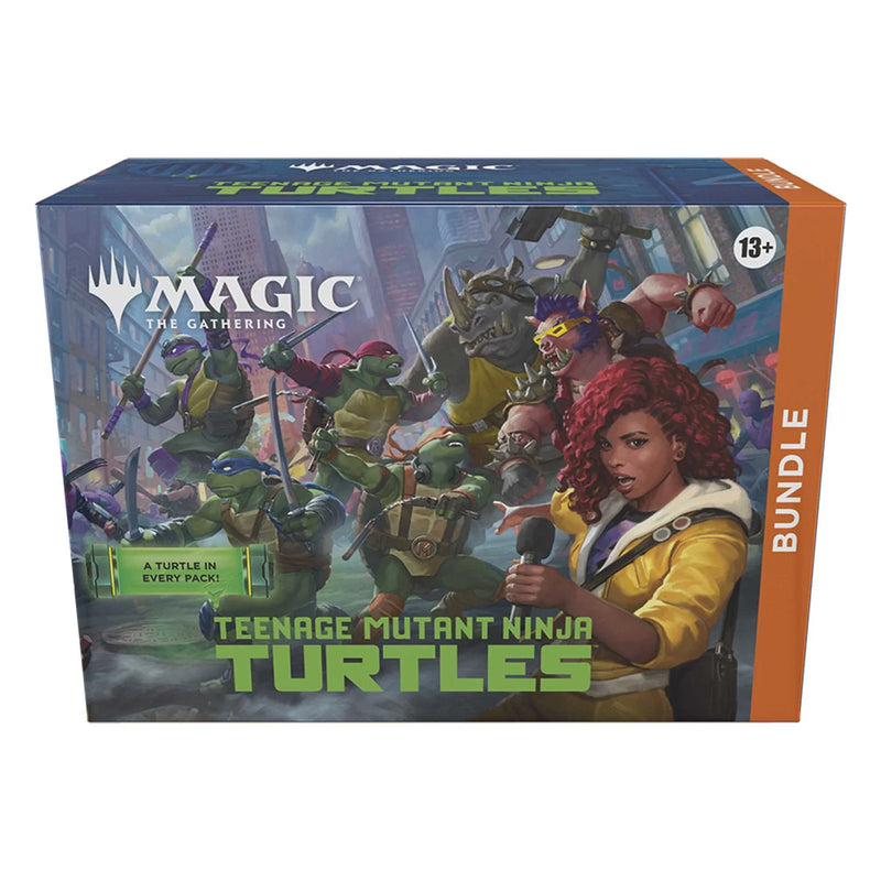 MAGIC THE GATHERING Teenage Mutant Ninja Turtles bundle box with characters on a white background