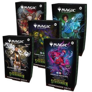 Collection of 'Magic: The Gathering' card game boxes on a white background