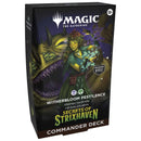 MAGIC: THE GATHERING Secrets of Strixhaven Commander Deck packaging with character illustration on a white background