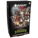 Card game box for 'Secrets of Strixhaven' featuring a character with an elephant-like creature.