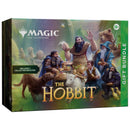 Magic: The Gathering The Hobbit Gift Bundle box, featuring colorful fantasy artwork of characters and animals from The Hobbit on a green-themed background.