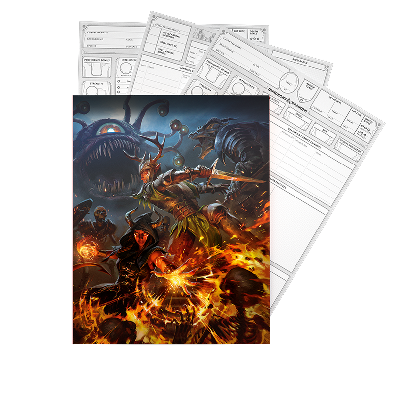 Dungeons & Dragons Character Sheets 2024 pack with official layout.