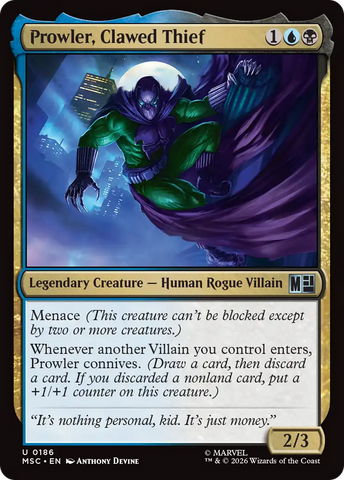 Prowler, Clawed Thief (Surge Foil) [Marvel Super Heroes]