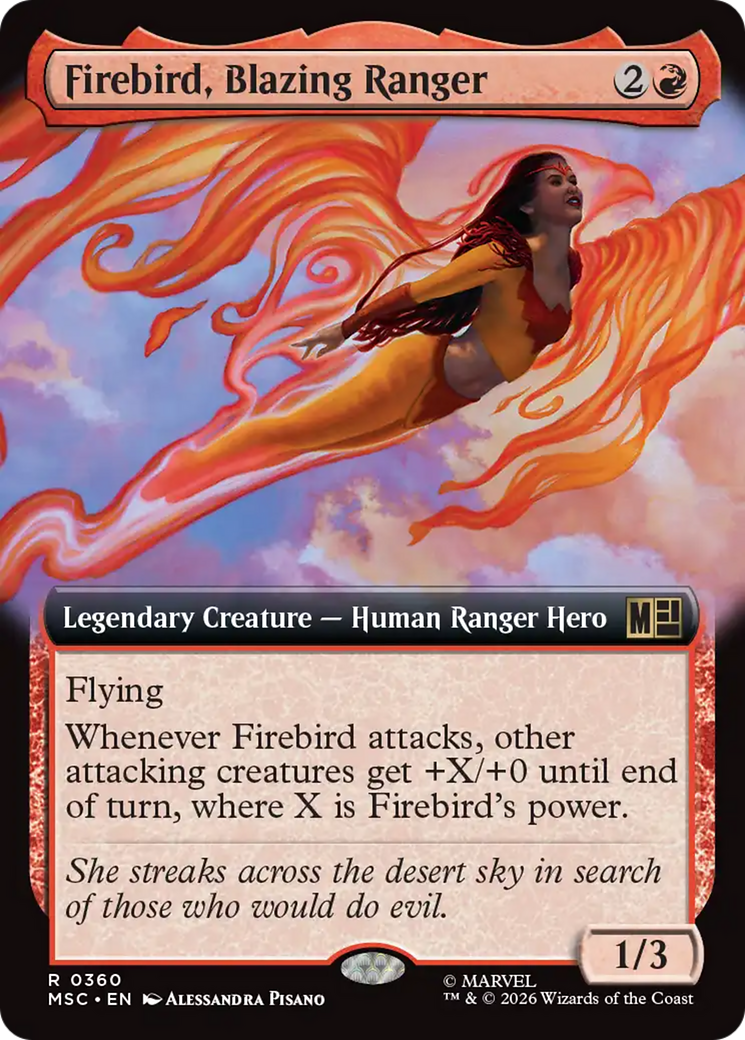 Firebird, Blazing Ranger (Extended Art) [Marvel Super Heroes Commander]