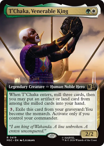 T'Chaka, Venerable King (Extended Art) [Marvel Super Heroes Commander]