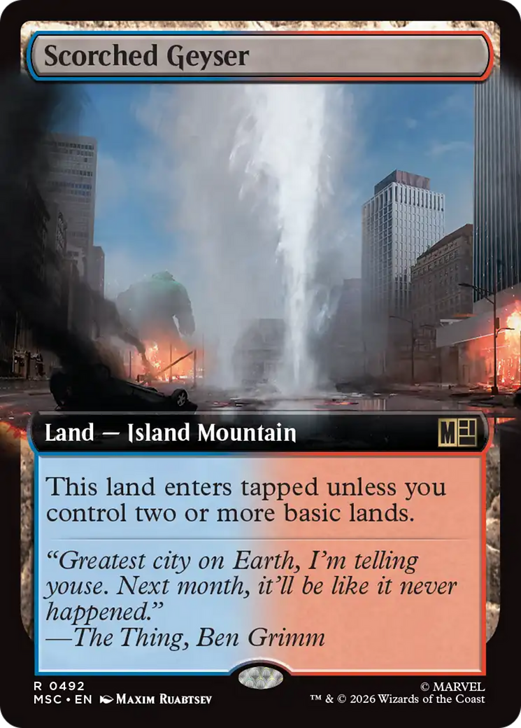 Scorched Geyser (Extended Art) [Marvel Super Heroes Commander]