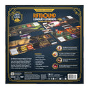 Riftbound League of Legends trading card game packaging with game board and cards on a dark blue background.
