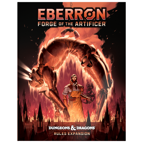 Dungeons & Dragons Eberron: Forge of the Artificer alternate cover book with unique Eberron artwork.