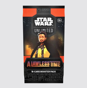 Star Wars Unlimited A Lawless Time Booster Pack packaging with set artwork.