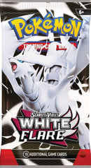 Pokemon White Flare booster pack packaging on a white background
