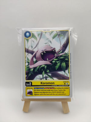 Digimon trading card featuring Koromon on a white background