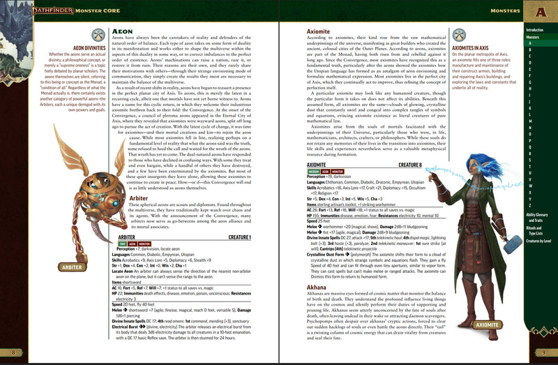 Game rulebook page with character illustrations and text