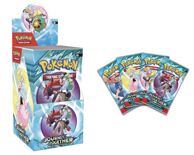 Pokémon trading card game packs on a white background