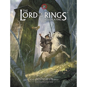 Cover of 'The Lord of the Rings' roleplaying game with a character on a horse and an owl.