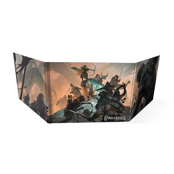 Folding screen with 'The Lord of the Rings' artwork on a white background