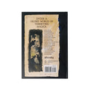 Back cover of a book with text and illustrations on a white background