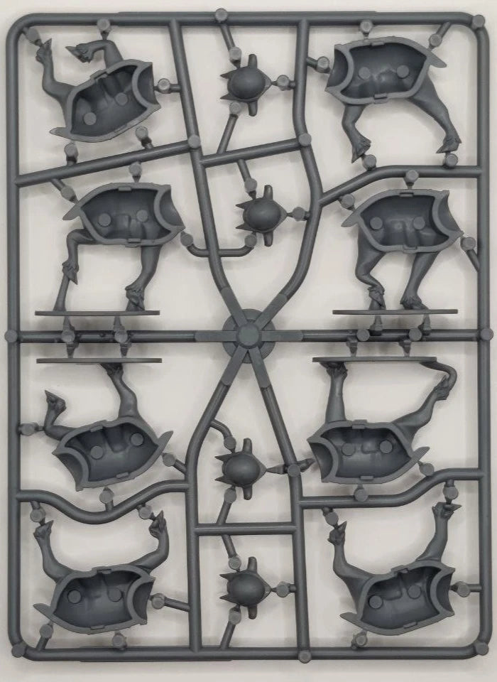 Plastic model kit with multiple pre-assembled parts on a white background