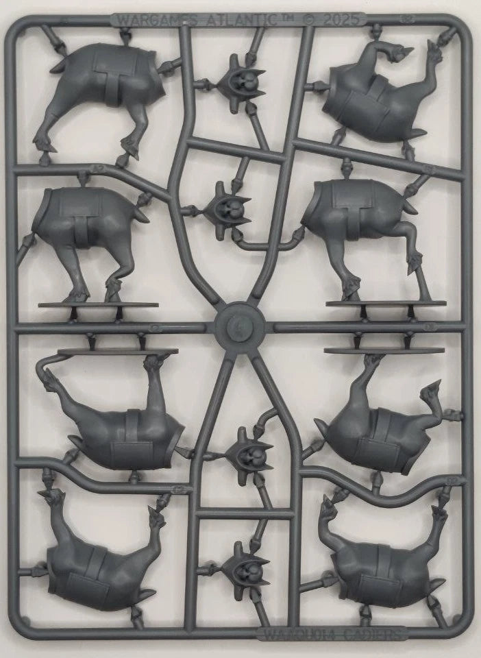 Plastic model figure set on a gray background