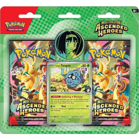 Pokémon trading card game pack featuring 'Mega Evolution Ascended Heroes' theme.