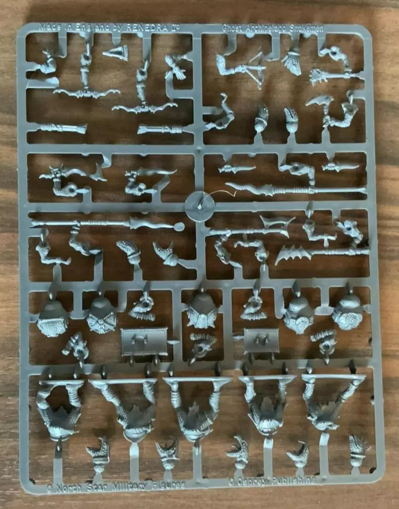 Frostgrave Ghost Archipelago Snake-Men Sprue + Bases