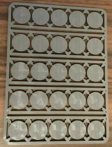 Bolt Action 25x Round 25mm Lipped Bases Sprue