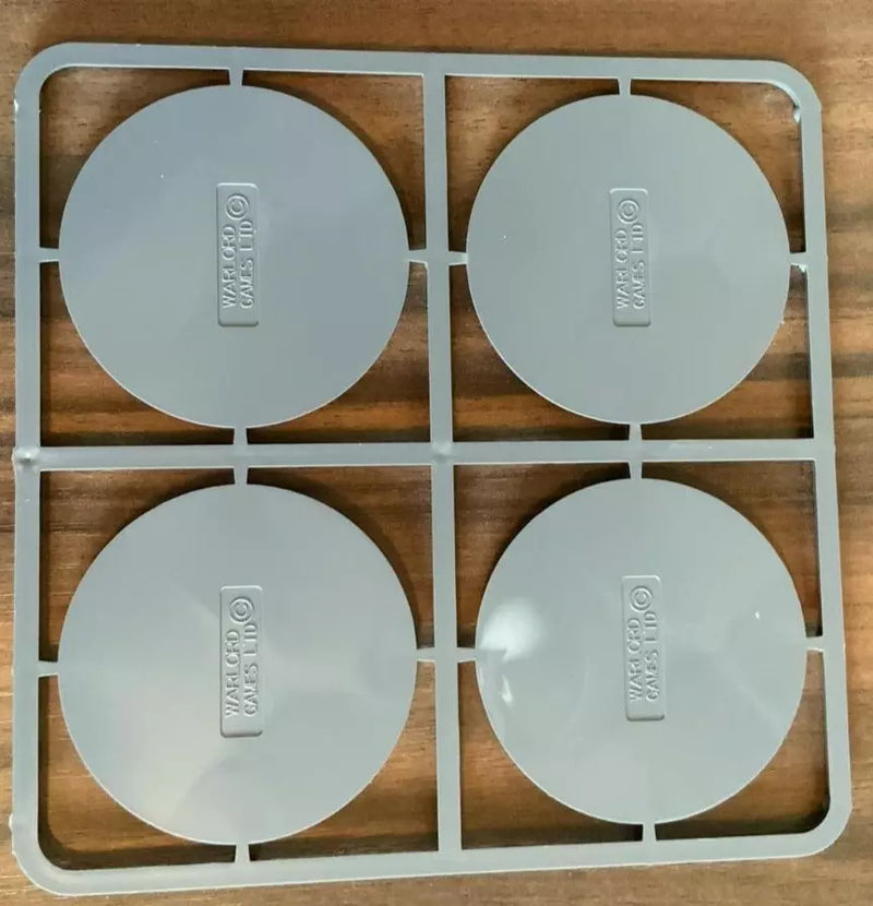 Bolt Action 4x Lipped Round 60mm Bases Sprue