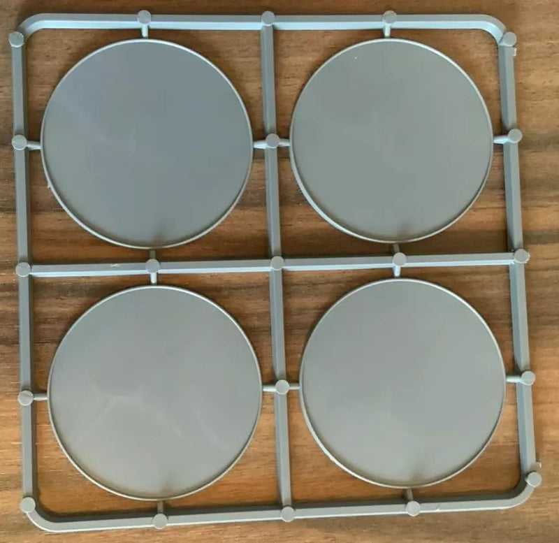 Bolt Action 4x Lipped Round 60mm Bases Sprue