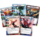 Collection of superhero trading cards featuring Iron Man, She-Hulk, Black Panther, Captain Marvel, and Spider-Man on a white background.