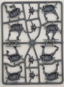 Plastic model kit with multiple poses of a character on a white background
