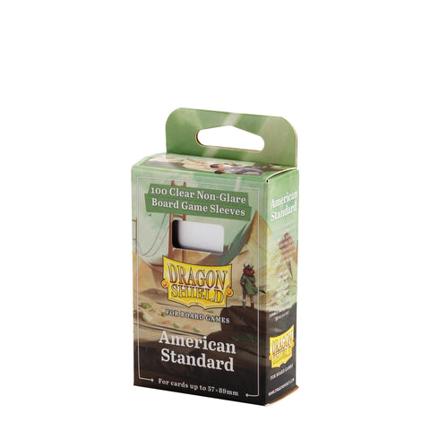 Dragon Shield American Standard board game sleeves 100 pack packaging.