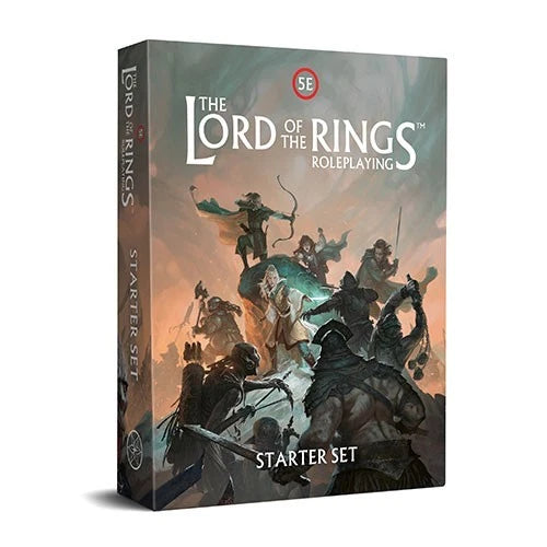The Lord of the Rings Roleplaying Starter Set box on a white background
