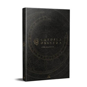Black book titled 'Candela Obscura' on a white background