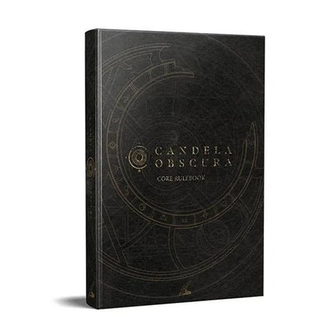 Black book titled 'Candela Obscura' on a white background