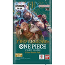 Two Legends One Piece card game booster pack with character illustration on a white background