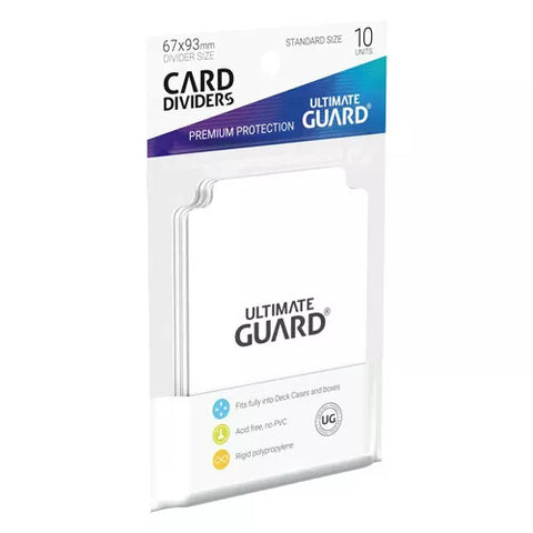 10x Trading Card Dividers (White, Writeable) - Ultimate Guard