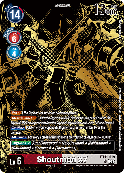 Shoutmon X7 [BT11-019] (Tamer's Evolution Box -Rise of Digimon-) [Dimensional Phase Promos]