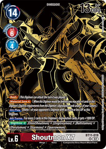 Shoutmon X7 [BT11-019] (Tamer's Evolution Box -Rise of Digimon-) [Dimensional Phase Promos]