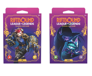 Two 'Riftbound League of Legends' trading card game packs on a white background