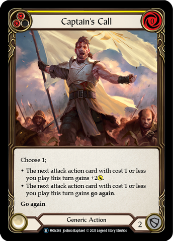 Captain's Call (Yellow) [U-MON261-RF] Unlimited Rainbow Foil