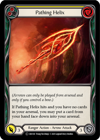 Pathing Helix (Yellow) [U-CRU130-RF] Unlimited Rainbow Foil