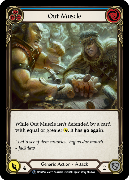 Out Muscle (Blue) [U-MON250-RF] Unlimited Rainbow Foil
