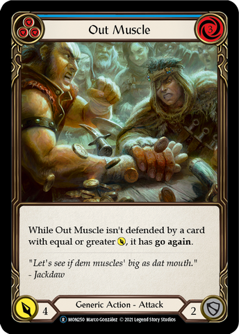 Out Muscle (Blue) [U-MON250-RF] Unlimited Rainbow Foil