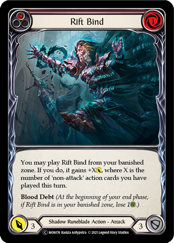 Rift Bind (Red) [U-MON174-RF] Unlimited Rainbow Foil
